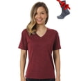 thumbnail image 1 of Merino.tech Women's Short Sleeve T-Shirt - Merino Wool Tee with Merino Sox Included, Windsor Blue - XL, 1 of 7