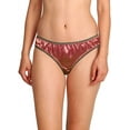 thumbnail image 1 of Merise Womens Sexy Silk Satin Bikini With Different Types Of Color & Lace Combination ! (Dark Grey Lace- Rose Pink- Small), 1 of 6