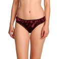 thumbnail image 1 of Merise Womens Sexy Silk Satin Bikini With Different Types Of Color & Lace Combination ! (Dark Grey Lace- Wine- XL-Large), 1 of 6
