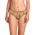 thumbnail image 1 of Merise Womens Sexy Silk Satin Bikini With Different Types Of Color & Lace Combination ! (Olive Lace- Chocolate- Medium), 1 of 6