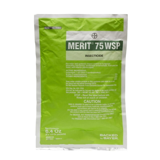 Envu Merit 75 WSP Liquid Insecticide Concentrate - 1 Envelope (4 x 1.6 ...