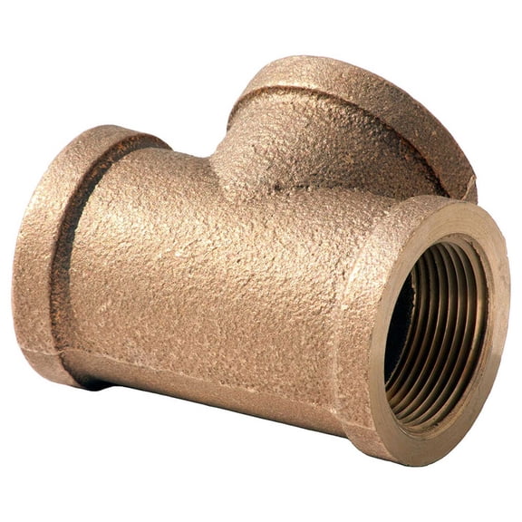 Merit Brass Company XNL106-20 1-1/4" Lead Free Brass Tee, FNPT, 125 PSI