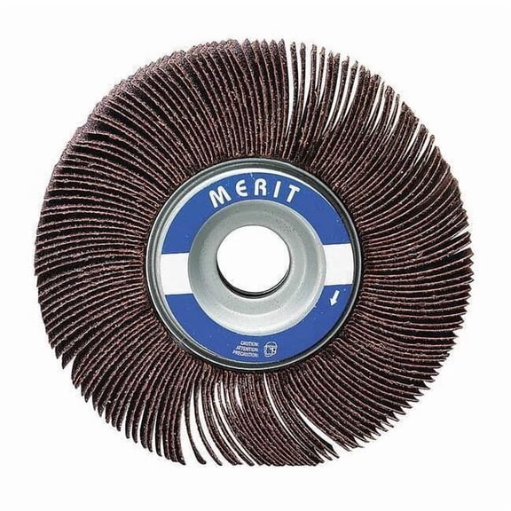 Merit Flap Wheel,4 in Dia,1 in W, 5/8 in Arbor 08834122038