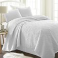 thumbnail image 1 of Merit Linens Premium Ultra Soft Damask Pattern Quilted Coverlet Set, 1 of 5