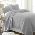thumbnail image 1 of Merit Linens Premium Ultra Soft Damask Pattern Quilted Coverlet Set, 1 of 5