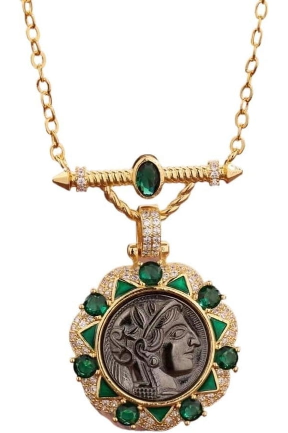 Merit Myth Apolllo Necklace,Medallion Fortune Coin Necklace for Women