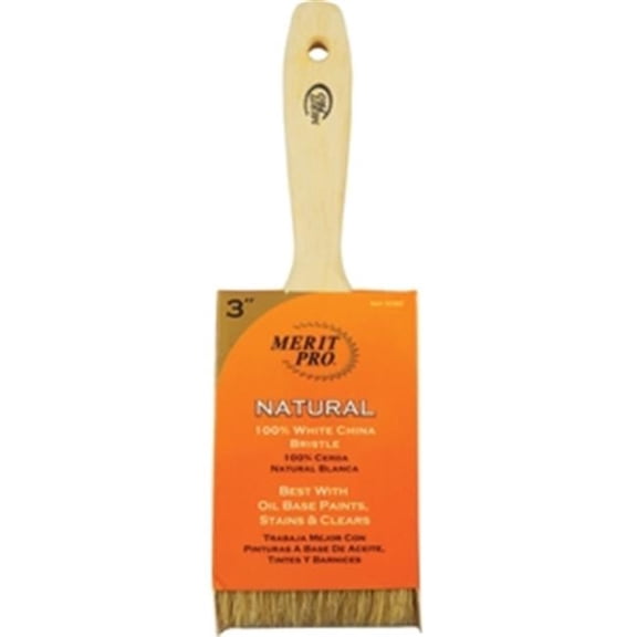 Merit Pro 360 3 in. 100 Percent White Bristle Beavertail Handle Brush