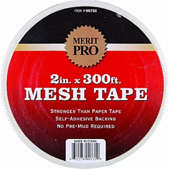 Merit Pro 735 2 x 300 ft. Mesh Tape - White