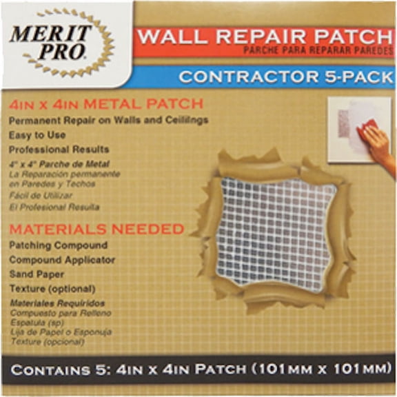Merit Pro Distribution 4 x 4 in. Wall Repair Patch Contractor (6 Packs Of 5)