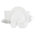 thumbnail image 1 of Meritage Bavaria 16 Piece Scallop Rim Bone China Dinnerware Set in White, 1 of 7
