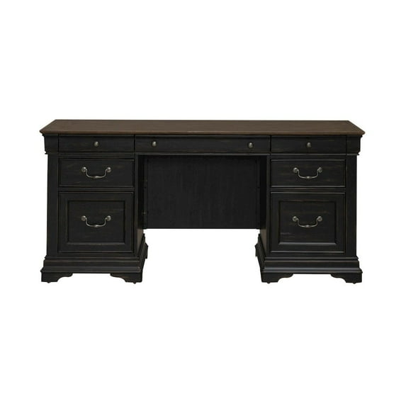 Meritage Jr Executive Credenza - Aged Charcoal