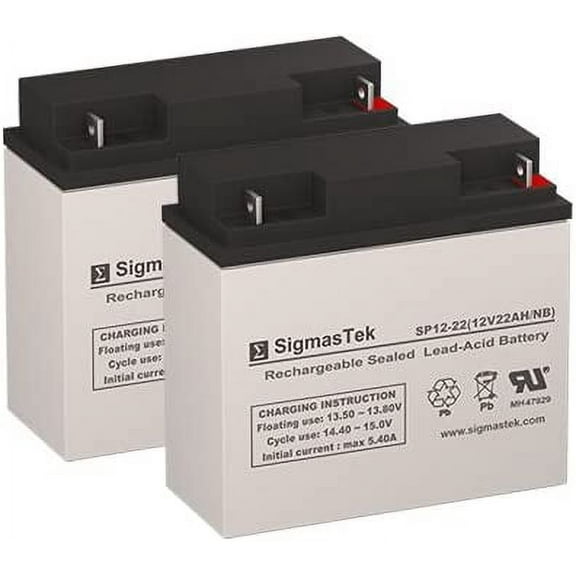 Merits P320 MP3C-Jrv Replacement Battery Set of 2-12 Volt 22AH NB Terminal by SigmasTek