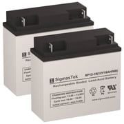 Merits S246 Deluxe Battery Replacement Set by SigmasTek - 2X 12V 18AH Batteries