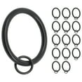 thumbnail image 1 of Meriville  1.5-Inch Inner Diameter Metal Curtain Rings with Eyelets Black - Set  of 14, 1 of 5