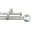 thumbnail image 1 of MERIVILLE 1" Double Curtain Rod Set, Adjustable 48-84 Inches, Ball Finials, Pewter, 1 of 1