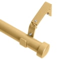 thumbnail image 1 of Meriville 1-Inch Diameter End Cap Single Window Treatment Curtain Rod, 48-Inch to 84-Inch, Gold, 1 of 9