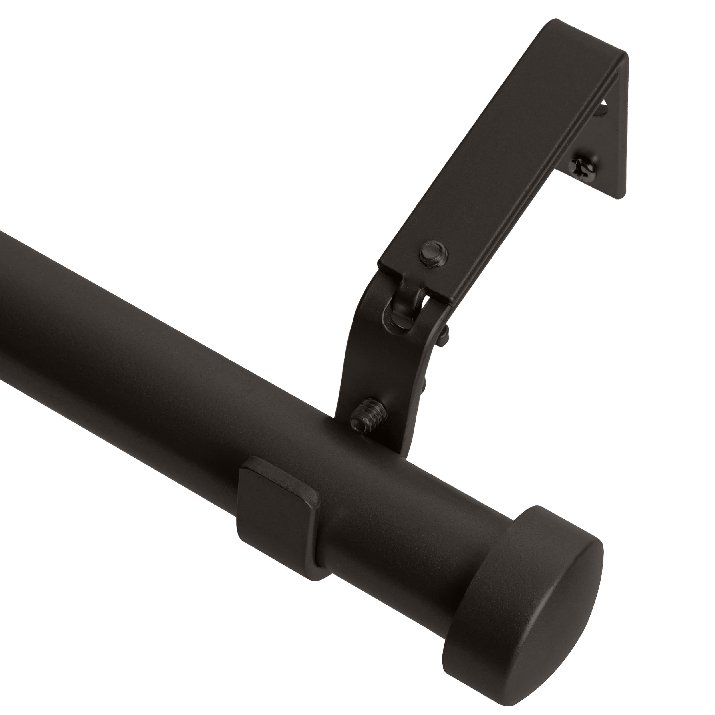 Meriville 1-Inch Diameter End Cap Single Window Treatment Curtain Rod, 48-Inch to 84-Inch, Oil-Rubbed Bronze