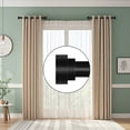 thumbnail image 1 of Meriville 1-Inch Side Curtain Rod Set with End Cap Finials, Adjustable 12-20 Inches, Set of 2, Black, 1 of 7