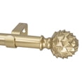 thumbnail image 1 of Meriville 1-Inch Diameter Single Window Treatment Curtain Rod, Artichoke Finial (28"-48", Royal Gold), 1 of 2