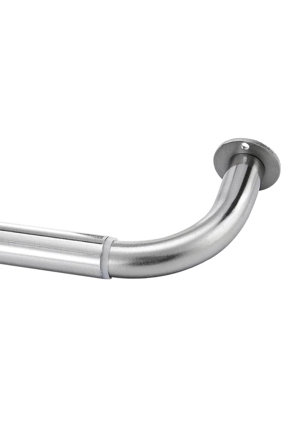 1-Inch Diameter Wrap Around Blackout Curtain Rod, 28-Inch to 48-Inch, Brushed Nickel Finish with Round Base