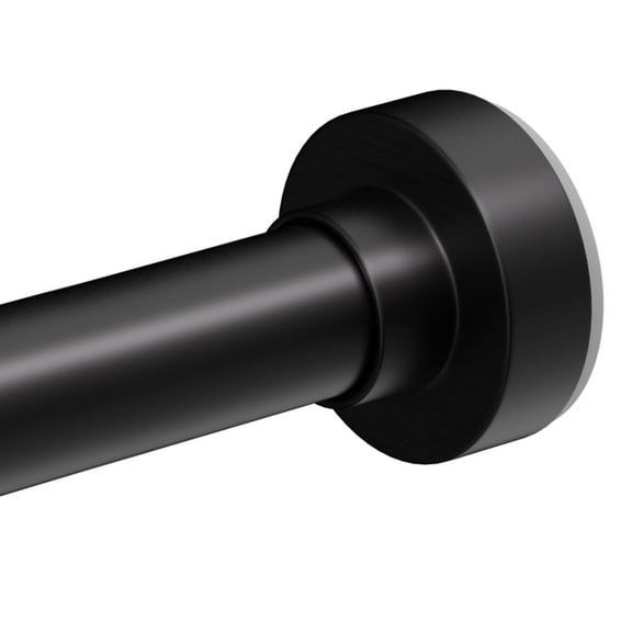 Meriville 1-inch Diameter Metal Spring Tension Rod, Adjustable 34-82, Black