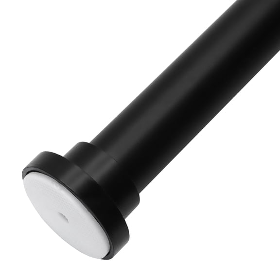 Meriville 1-Inch Twist Tension Curtain Rod, Adjustable 24–42 Inches, Black
