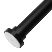 Meriville 1-Inch Twist Tension Curtain Rod, Adjustable 24 42 Inches, Black