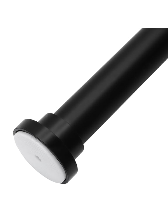 1-Inch Twist Tension Curtain Rod, Adjustable 24–42 Inches, Black