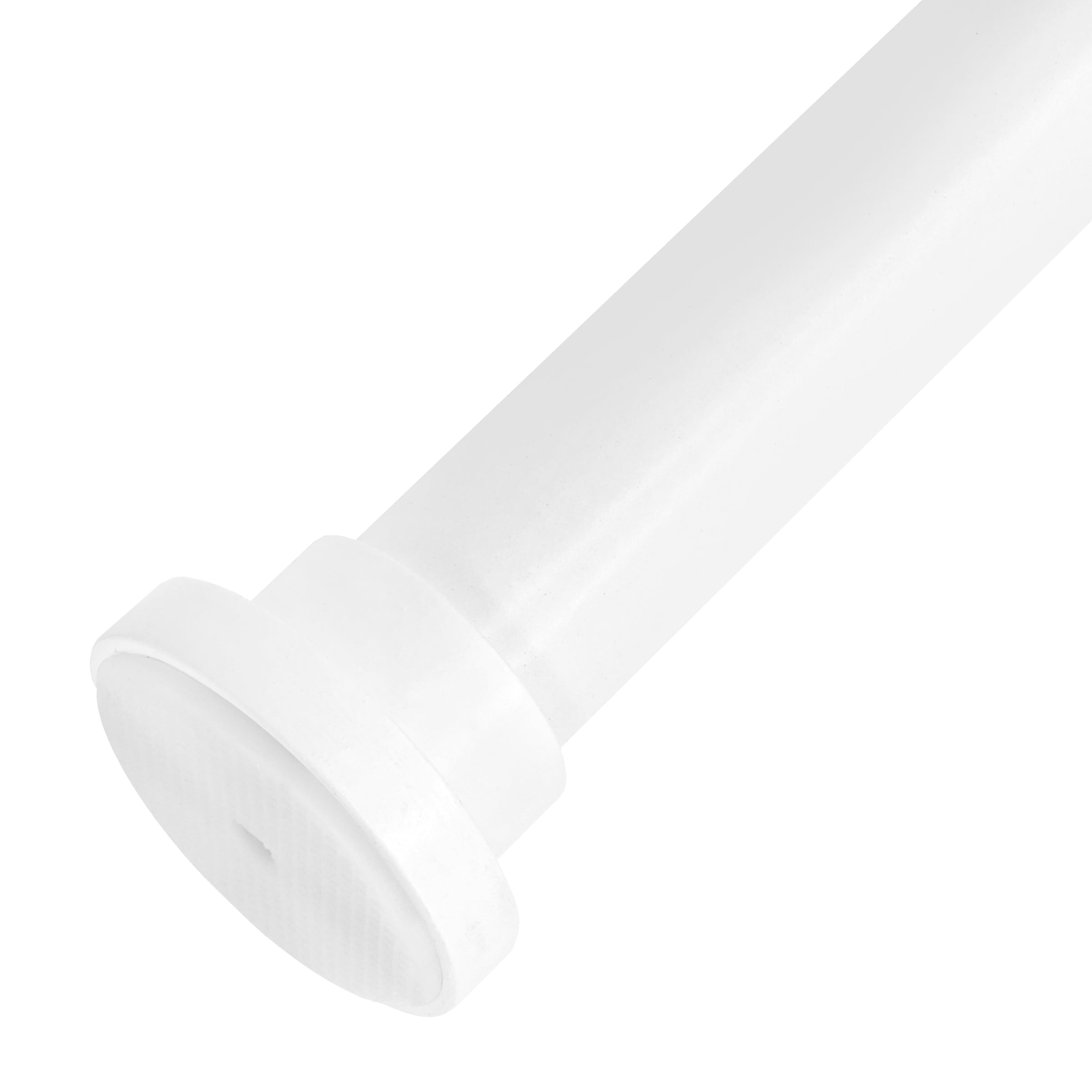 Adjustable 24-42 Inch White Metal Tension Rod