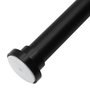 Meriville 1-inch Diameter Metal Tension Rod, Adjustable 52-90, Black