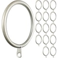 thumbnail image 1 of MERIVILLE Curtain Rings with Eyelets, Set of 14, 1.5" Inner Diameter, Fits Up to 1 1/4" Rod, Pewter, 1 of 2