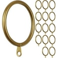 thumbnail image 1 of Meriville 14 pcs Gold 2-Inch Inner Diameter Metal Curtain Rings with Eyelets, 1 of 2