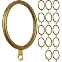 Meriville 14 pcs Gold 2-Inch Inner Diameter Metal Curtain Rings with Eyelets