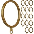 thumbnail image 1 of Meriville 14 pcs Gold 2-Inch Inner Diameter Metal Flat Curtain Rings with Eyelets, 1 of 2