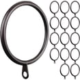 thumbnail image 1 of Meriville 14 pcs Oil-Rubbed Bronze 2-Inch Inner Diameter Metal Curtain Rings with Eyelets, 1 of 2