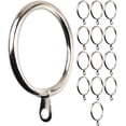 thumbnail image 1 of MERIVILLE Curtain Rings with Eyelets, Set of 14, 1.5" Inner Diameter, Fits Up to 1 1/4" Rod, Satin Nickel, 1 of 2
