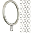 thumbnail image 1 of Meriville 28 pcs 1.5-Inch Inner Diameter Metal Flat Curtain Rings with Eyelets, Fits Up to 1 1/4-Inch Rod (Set of 28, Pewter), 1 of 2