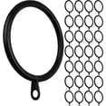 thumbnail image 1 of MERIVILLE Curtain Rings with Eyelets, Set of 28, 1.5" Inner Diameter, Fits Up to 1 1/4" Rod, Black, 1 of 2