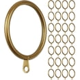 thumbnail image 1 of MERIVILLE Curtain Rings with Eyelets, Set of 28, 1.5" Inner Diameter, Fits Up to 1 1/4" Rod, Gold, 1 of 2