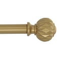 thumbnail image 1 of Meriville 3/4" Diameter Single Window Curtain Rod, Castani Finial, 84-inch to 120-inch Adjustable, Black, 1 of 2