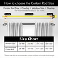 thumbnail image 1 of MERIVILLE 1" Double Wraparound Curtain Rod Set, Adjustable 28-48 Inches, Blackout Design, Glossy White, 1 of 5