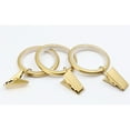 thumbnail image 1 of Meriville  Drapery Curtain Rings with Clip - 1.5-Inch Inner Diameter with insert Gold - Set  of 14, 1 of 5