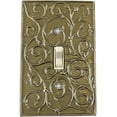 thumbnail image 1 of Meriville French Scroll 1 Toggle Wallplate, Single Switch Electrical Cover Plate, Aged Gold, 1 of 2