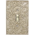 thumbnail image 1 of Meriville French Scroll 1 Toggle Wallplate, Single Switch Electrical Cover Plate, Weathered White, 1 of 1