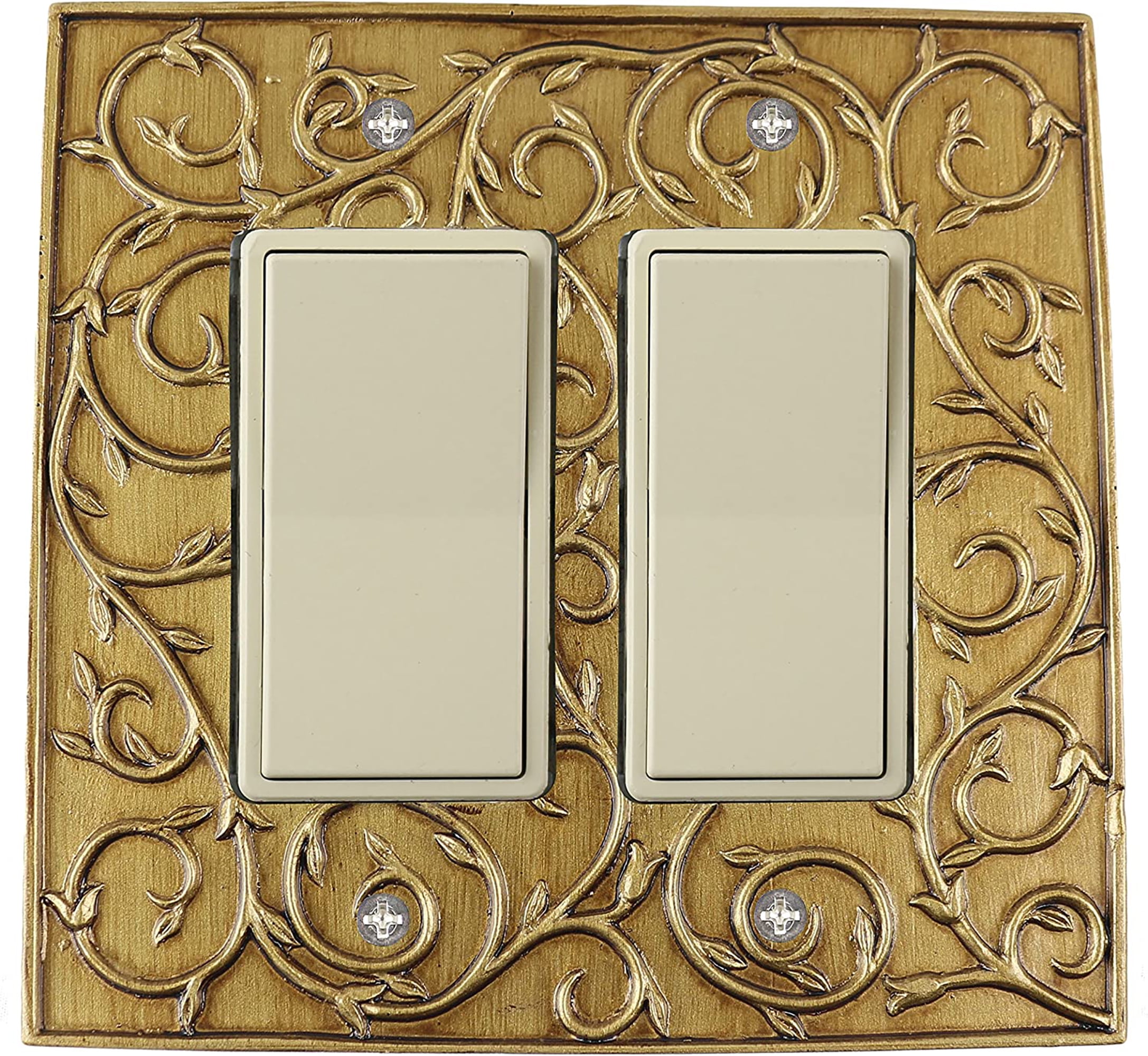 Meriville French Scroll 2 Rocker Wallplate, Double Switch Electrical