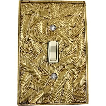 Meriville Island 1 Toggle Wallplate, Single Switch Electrical Cover Plate, Antique Gold