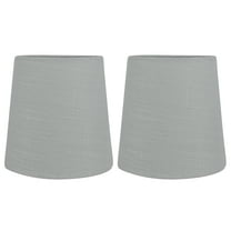Meriville Set of 2 Gray Linen Clip On Chandelier Lamp Shades, 4-inch by 5-inch by 5-inch (Grey, Set of 5)