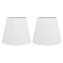 Meriville Set of 2 Off White Faux Silk Clip On Chandelier Lamp Shades, 4-inch by 6-inch by 5-inch