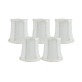 thumbnail image 1 of Meriville Set of 5 Eggshell Faux Silk Clip On Chandelier Lamp Shades, 3.5-inch by 4.5-inch by 4.5-inch, 1 of 5