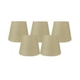 thumbnail image 1 of Meriville Set of 5 Maize Linen Clip On Chandelier Lamp Shades, 4-inch by 6-inch by 5-inch, 1 of 5